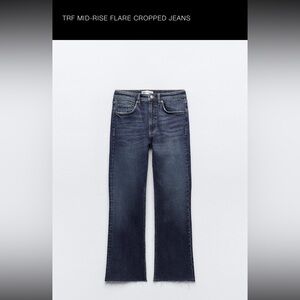 ZARA TRE MID-RISE FLARE CROPPED JEANS